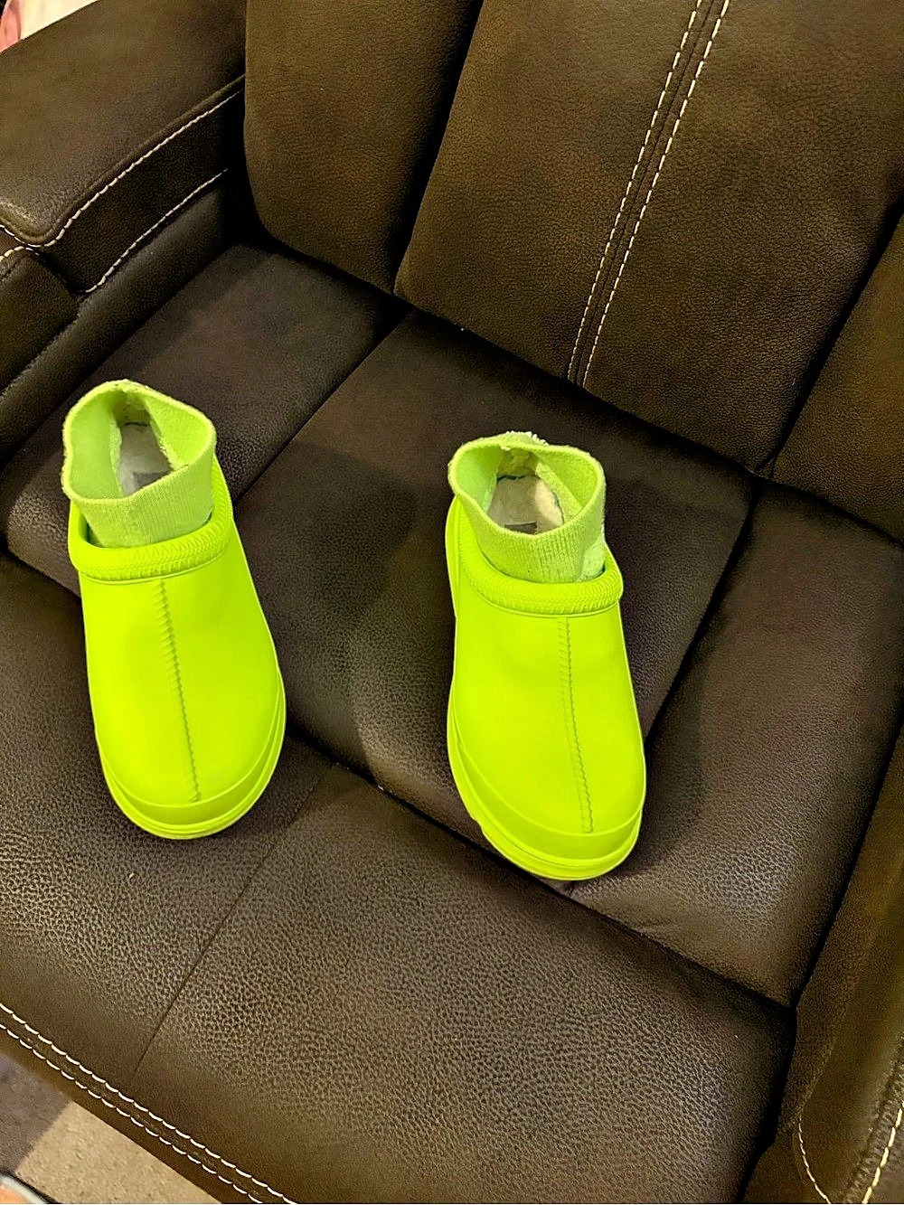 UGG Tasman X Neon Green Winter Boots